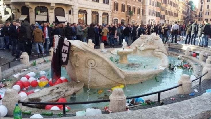 Barcaccia Fountain Vandalism