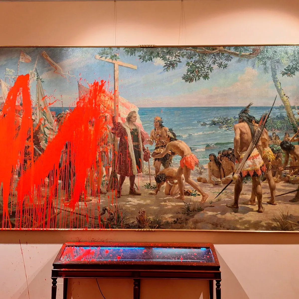 Primer homenaje a Cristóbal Colón